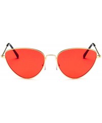 Cat Eye Women Fashion Triangle Cat Eye Sunglasses with Case UV400 Protection Beach - CE18WTWIOO8 $21.65