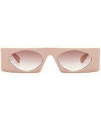 Rectangular Hot Sale Fashion Small Sexy Rectangular Sunglasses Womens Vintage Designer Hip Hop Shades UV400 - Champagne - CW1...