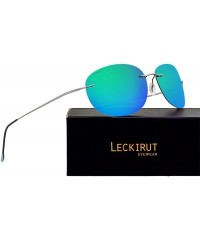 Sport Ultra Light Rimless Sunglasses for Men and Women Pure Titanium Polarized Fashion Ladies Sun Glasses - CZ18NW55K0K $19.23