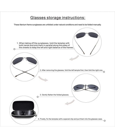 Sport Ultra Light Rimless Sunglasses for Men and Women Pure Titanium Polarized Fashion Ladies Sun Glasses - CZ18NW55K0K $19.23