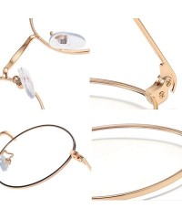 Round Fashion Anti-blue light Hiramitsu Myopia Glasses Retro Glasses - Black Gold - C21978KMOS9 $17.10