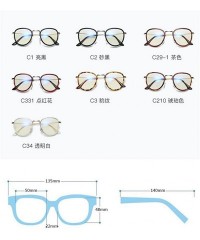 Rectangular Men Women Anti Blue Light Glasses - Round Eyeglasses Clear Lens Glasses Frame - C29-1 - C218CSSGRG8 $14.11