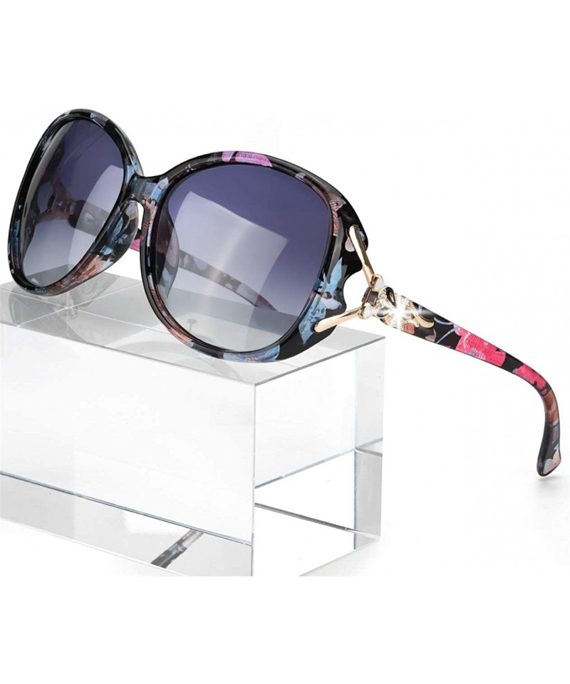 Oval Classic Oversized Sunglasses for Women Polarized 100% UV400 Protection Lenses Ladies Fashion Retro HD Sun Glasses - CH18...