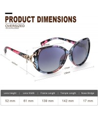 Oval Classic Oversized Sunglasses for Women Polarized 100% UV400 Protection Lenses Ladies Fashion Retro HD Sun Glasses - CH18...