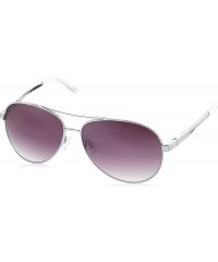 Rectangular Men's U937 Non Polarized Rectangular Sunglasses- 61 mm - Silver & White - CQ1296VPM85 $31.83