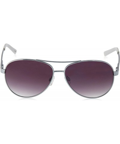 Rectangular Men's U937 Non Polarized Rectangular Sunglasses- 61 mm - Silver & White - CQ1296VPM85 $31.83