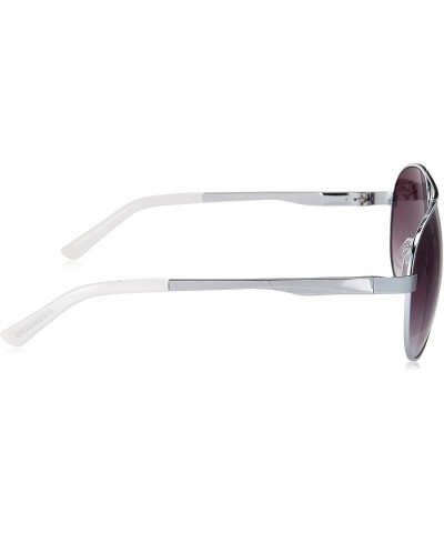 Rectangular Men's U937 Non Polarized Rectangular Sunglasses- 61 mm - Silver & White - CQ1296VPM85 $31.83
