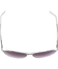 Rectangular Men's U937 Non Polarized Rectangular Sunglasses- 61 mm - Silver & White - CQ1296VPM85 $31.83