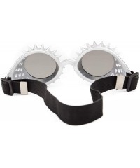 Goggle Steampunk Goggles Sunglasses Crystal Lens Silver for Festival Party - Silver - CL18I390OA0 $9.67