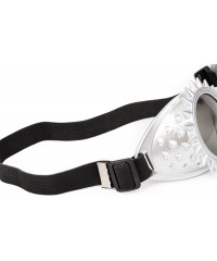 Goggle Steampunk Goggles Sunglasses Crystal Lens Silver for Festival Party - Silver - CL18I390OA0 $9.67