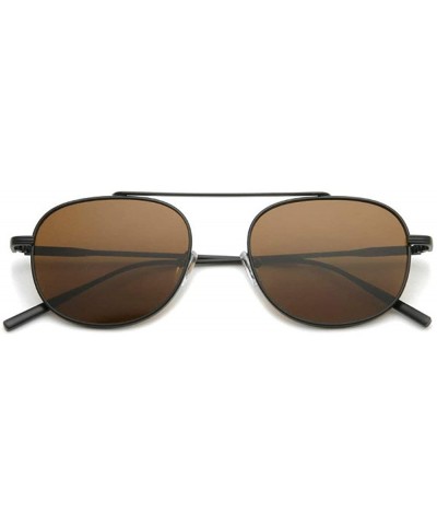 Round Fashion Ultralight Glasses Sunglasses Sunshade - Brown - C818QRG6OES $21.99