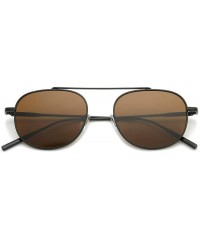 Round Fashion Ultralight Glasses Sunglasses Sunshade - Brown - C818QRG6OES $12.19