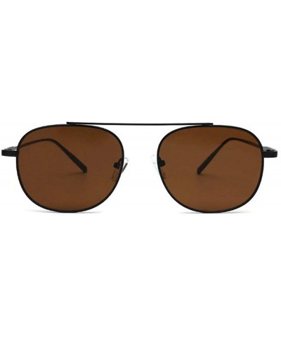 Round Fashion Ultralight Glasses Sunglasses Sunshade - Brown - C818QRG6OES $12.19