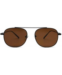 Round Fashion Ultralight Glasses Sunglasses Sunshade - Brown - C818QRG6OES $12.19