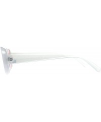 Rectangular Womens Sunglasses Vintage Retro Beveled Rectangular Frame UV 400 - White - C518CTID8XL $13.09