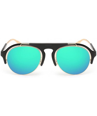 Rectangular Fashion Style Womens Sunglasses Frame Visual Lens UV400 Protection - Black/Green - C2128ECG06Z $18.77