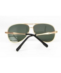 Aviator Sun glasses Fashion Polarized Men Sunglasses - Gold Frame Green Lens - CI184KO873R $9.88