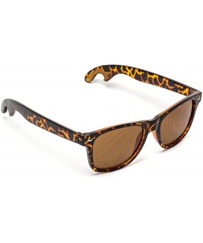 Wayfarer New Horn Rimmed Style Bottle Opener Sunglasses - Tortoise Frame / Brown Lens - CK124IC14AB $9.76