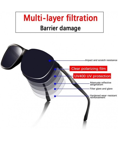 Oval Polarized Sports Sunglasses for Men - Driving Cycling Fishing Sunglasses Men Women Lightweight UV400 Protection - C218X5...
