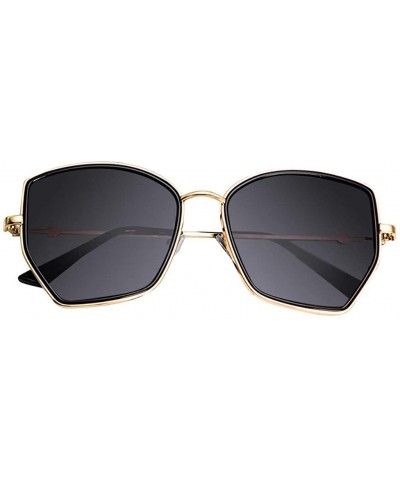 Wrap Polygonal Glasses Unisex Polarized Sunglasses Classic Women Retro Irregular Sunglasses - Black - C918TM4QGTA $17.24