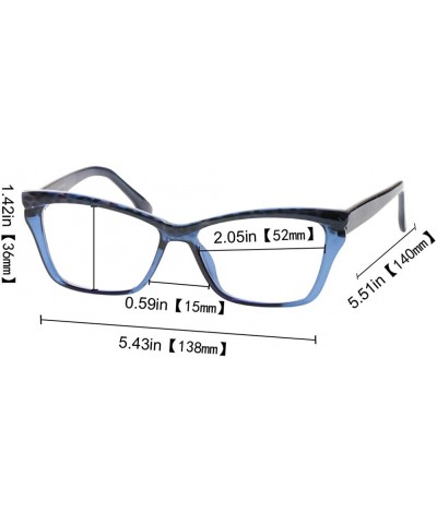 Rimless Womens Leopard Butterfly Reading Glasses Fashion Eye Glass Frame - Blue - CR18IIQM764 $10.88