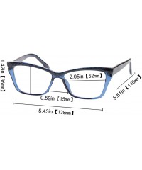 Rimless Womens Leopard Butterfly Reading Glasses Fashion Eye Glass Frame - Blue - CR18IIQM764 $10.88