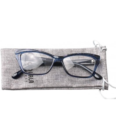 Rimless Womens Leopard Butterfly Reading Glasses Fashion Eye Glass Frame - Blue - CR18IIQM764 $10.88