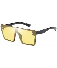 Square Oversized Square Sunglasses Vintage Retro Style Shades Glasses For Shooting Decor - G - CZ196YYI7CD $17.03