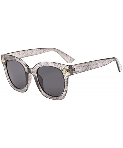Aviator Women Man Vintage Bees Sunglasses Retro Big Frame Eyewear Fashion - Multicolor F - C718ECLMUE9 $16.14