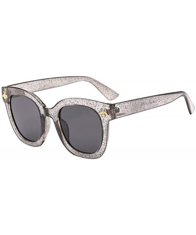 Aviator Women Man Vintage Bees Sunglasses Retro Big Frame Eyewear Fashion - Multicolor F - C718ECLMUE9 $8.28