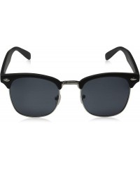 Wayfarer Half Frame Semi-Rimless Horn Rimmed Sunglasses - Matte Black-gold / Green - CL11LTBZGOB $9.86