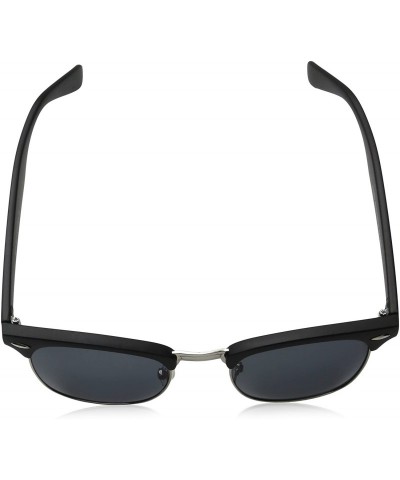 Wayfarer Half Frame Semi-Rimless Horn Rimmed Sunglasses - Matte Black-gold / Green - CL11LTBZGOB $9.86