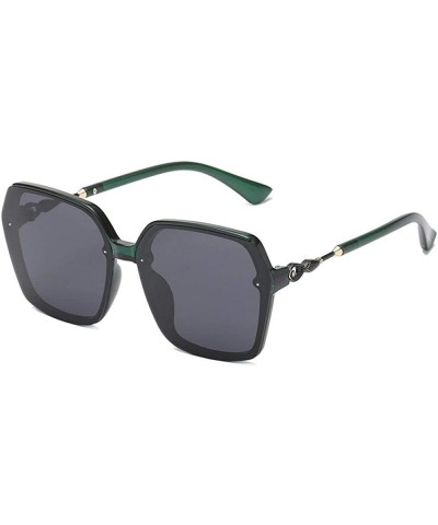 Rimless Personality Big Box Polarized Sunglasses Ladies Fashion Trend Sunglasses - CQ18X857TA2 $85.57