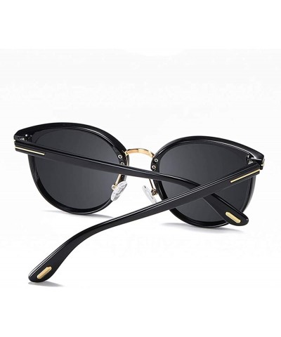 Oval Polarized Sunglasses for Men and Women Vintage Big Frame Sun Glasses - CY199XKOU5Z $28.70