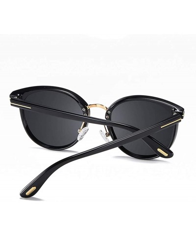 Oval Polarized Sunglasses for Men and Women Vintage Big Frame Sun Glasses - CY199XKOU5Z $18.75