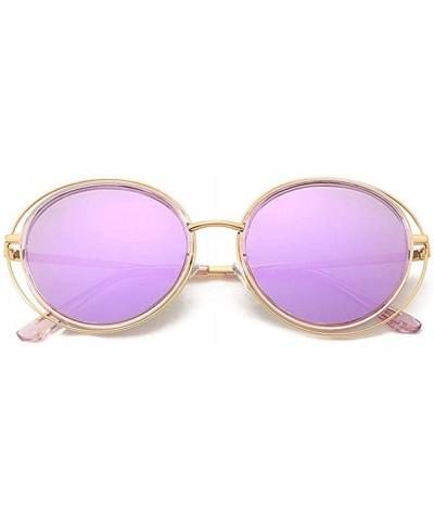 Round Polarized Round Sunglasses for Women Double Circle Wire Metal Frame UV400 Lens Fashion - CQ18K5Q7D6D $75.50