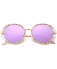 Round Polarized Round Sunglasses for Women Double Circle Wire Metal Frame UV400 Lens Fashion - CQ18K5Q7D6D $39.26