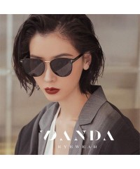 Oval Polarized Sunglasses for Men and Women Vintage Big Frame Sun Glasses - CY199XKOU5Z $28.70