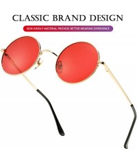 Round Small Round Polarized Sunglasses for Men Woman Classic John Lennon Style Shades - 100% UV Blocking - C7194HQGMXM $7.97