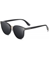 Oval Polarized Sunglasses for Men and Women Vintage Big Frame Sun Glasses - CY199XKOU5Z $18.75