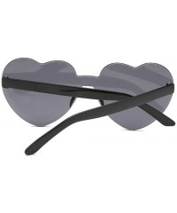 Rimless Cute Sexy Retro Love Heart Rimless Sunglasses Women Luxury Sun Glasses Female Eyewear Candy Color - Yellow - CX198UTO...