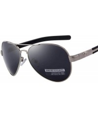 Aviator Fashion Men Polarized Sunglasses Brand Design Sunglasses Oculos C01 Black Black - C04 Gold Black - CP18YR2AW5K $23.42
