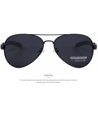 Aviator Fashion Men Polarized Sunglasses Brand Design Sunglasses Oculos C01 Black Black - C04 Gold Black - CP18YR2AW5K $23.42