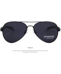 Aviator Fashion Men Polarized Sunglasses Brand Design Sunglasses Oculos C01 Black Black - C04 Gold Black - CP18YR2AW5K $9.68