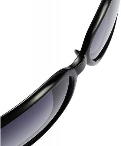 Rectangular Polarized HD Sunglasses for Women Polarized Metal Mirror UV 400 Lens Protection - E - C3198O5OZDU $20.04