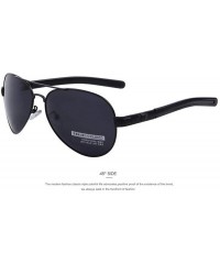 Aviator Fashion Men Polarized Sunglasses Brand Design Sunglasses Oculos C01 Black Black - C04 Gold Black - CP18YR2AW5K $9.68