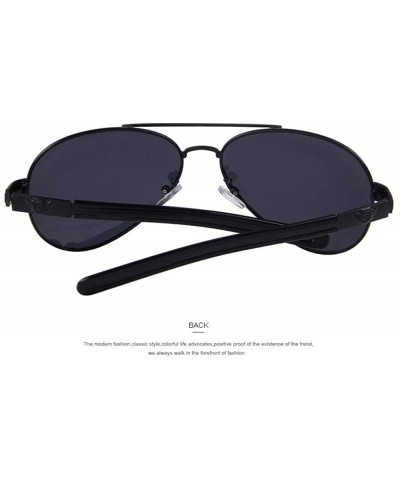 Aviator Fashion Men Polarized Sunglasses Brand Design Sunglasses Oculos C01 Black Black - C04 Gold Black - CP18YR2AW5K $23.42