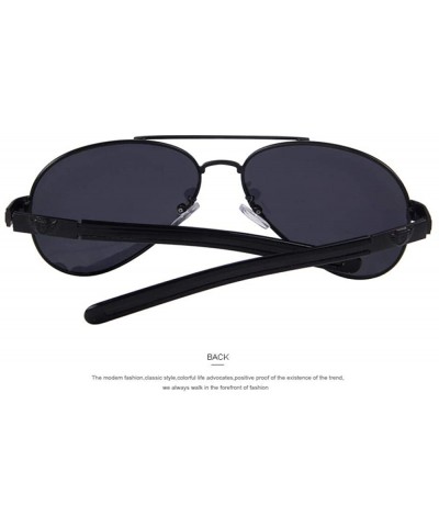 Aviator Fashion Men Polarized Sunglasses Brand Design Sunglasses Oculos C01 Black Black - C04 Gold Black - CP18YR2AW5K $9.68