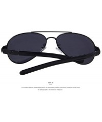 Aviator Fashion Men Polarized Sunglasses Brand Design Sunglasses Oculos C01 Black Black - C04 Gold Black - CP18YR2AW5K $23.42