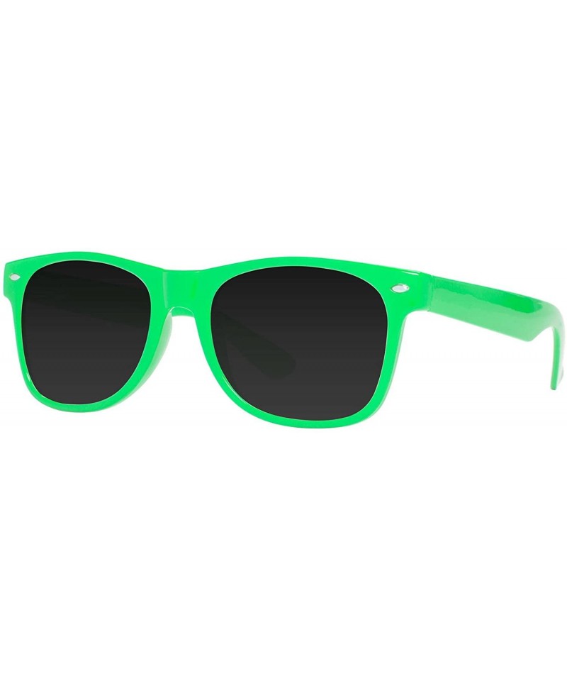 Square Horn-Rimmed Tint Sunglasses - Green - CP12NUMW1BT $10.77